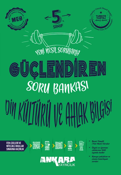 Ankara Yayınları 5.Sınıf Güçlendiren Din Kültürü Ve Ahlak Bilgisi Soru Bankası 2025 ürün görseli 1