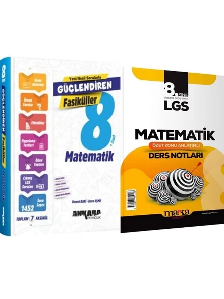 Ankara LGS Matematik Fasikülleri ve Marka LGS Matematik Ders Notları 2 li Set ürün görseli 1