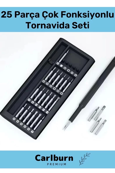 Özel Üretim Dayanıklı Mıknatıslı Laptop Gözlük Saat Mini Plastik Kutulu 25 Parça Tornavida Seti ürün görseli 1