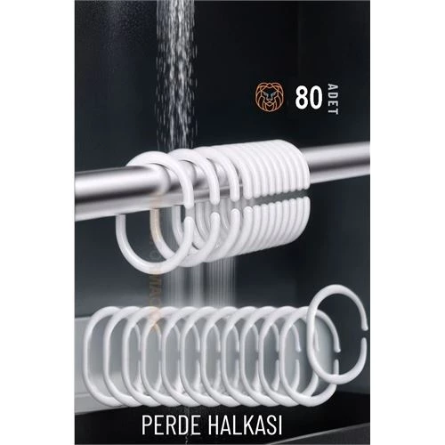 ModaCar  80 ADET Banyo Perde Halkaları   718033 Toptan Paket ürün görseli 1
