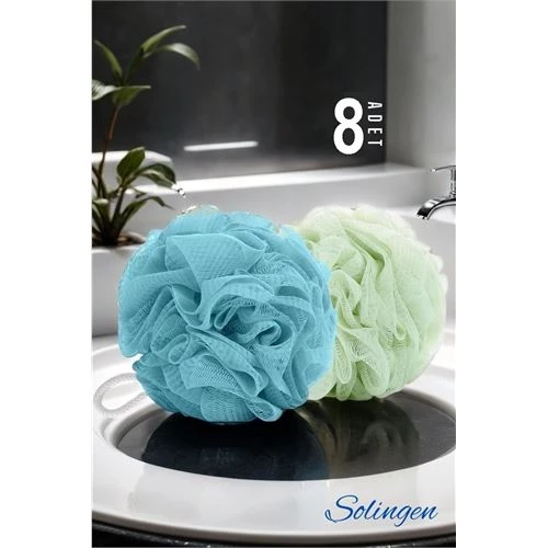 ModaCar 8 ADET Örgülü Duş Lifi   Solingen 720546 Toptan Paket ürün görseli 1