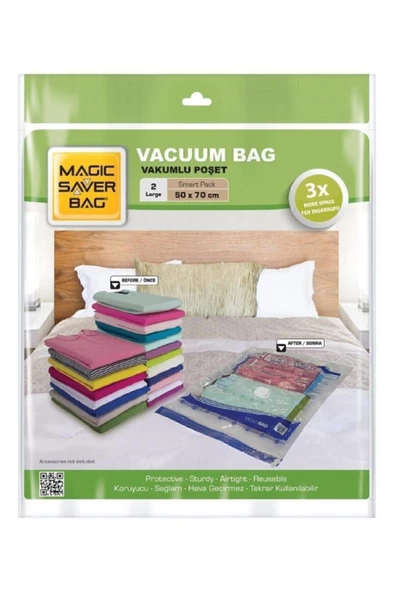 Magic Saver Bag Vakumlu Hurç 2li Set Large 50x70 ürün görseli 1