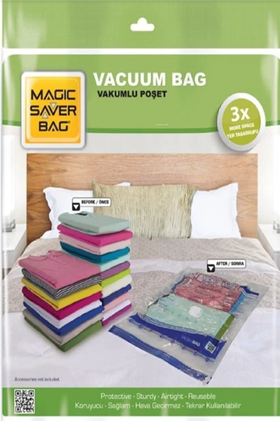 Magic Saver Bag 8 li  Vakumlu Poşet Set 3 ürün görseli 1
