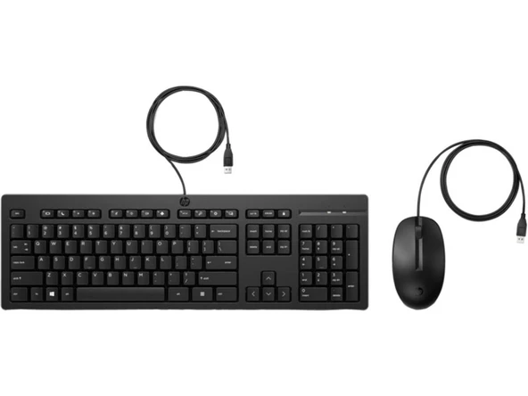 HP 225 Kablolu Fare ve Klavye 286J4AA Siyah ürün görseli 1