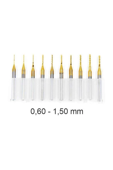 Titanyum Kaplı Tungsten Çelik CNC Freze PCB Kesici 0,6 - 1,5mm ürün görseli 1
