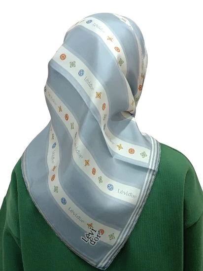 LEVİDOR İ- 3268 TWİLL İPEK EŞARP - Resim 3