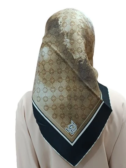LEVİDOR İ-3859 TWİLL İPEK EŞARP - Resim 3