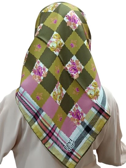 LEVİDOR İ-3956 TWİLL İPEK EŞARP - Resim 6