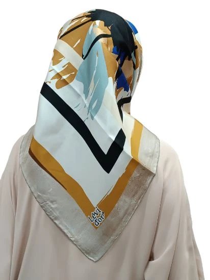 LEVİDOR İ-0567 TWİLL İPEK EŞARP - Resim 9
