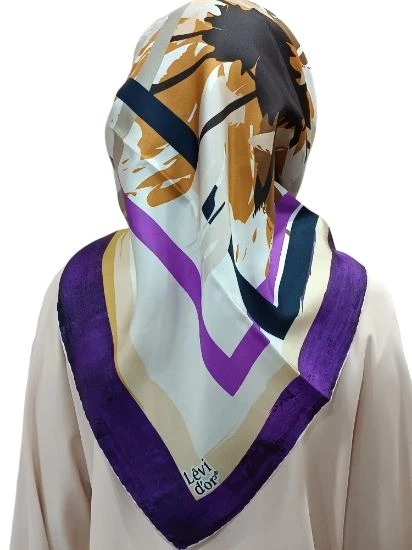 LEVİDOR İ-0567 TWİLL İPEK EŞARP - Resim 6