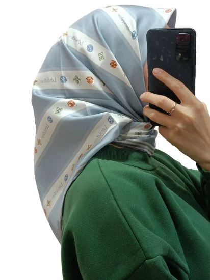 LEVİDOR İ- 3268 TWİLL İPEK EŞARP - Resim 2