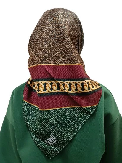 LEVİDOR İ-1578 TWİLL İPEK EŞARP - Resim 3