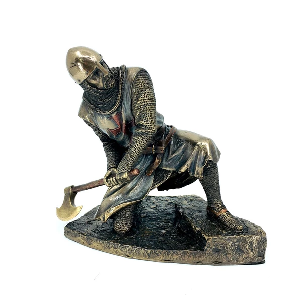 Baltalı Tapınak Şövalyesi Heykel Biblo Dekor ürün görseli 1