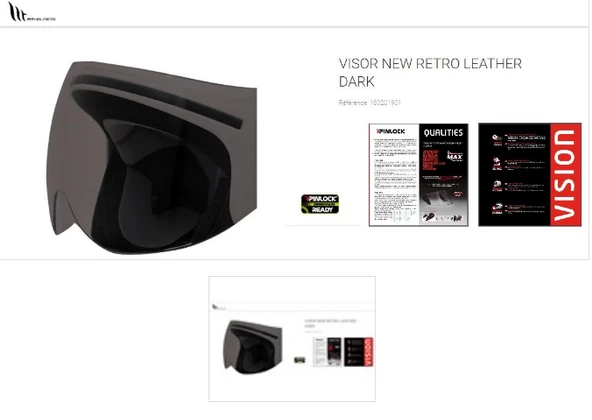 Mt Retro Leather seffaf Kask Camı ürün görseli 1
