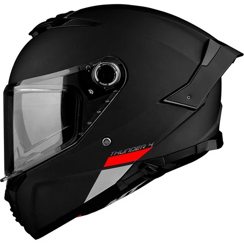 Mt Thunder 4 Sv Solid A1 Matt Black Şeffaf Vizörlü Kask ürün görseli 1