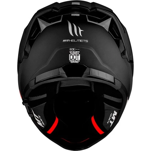 Mt Thunder 4 Sv Solid A1 Matt Black Şeffaf Vizörlü Kask - Resim 4