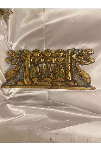 Duvar Panosu Ejderhalı Ahşap Gold ürün görseli 1