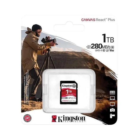 Kingston 1Tb Sdxc Canvas React Plus (280-150)Mb/S Sdr2V6/1Tb - Resim 3