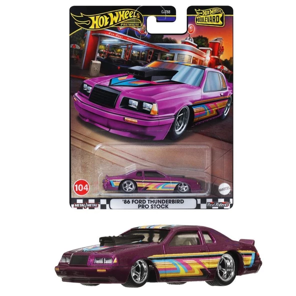 Hot Wheels Boulevard Premium Araçlar GJT68 - HRT72 86 FORD THUNDERBIRD PRO STOCK ürün görseli 1