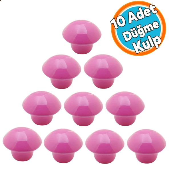 10 Adet Mobilya Kulp Mutfak Çekmece Dolap Kapak Kulpu Kulbu Pembe Metal Kulp ürün görseli 1