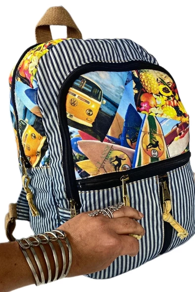 5098 KC Unisex Sırt Çantası Haki - Küçük Boy, Şık ve Pratik Tasarım ürün görseli 1