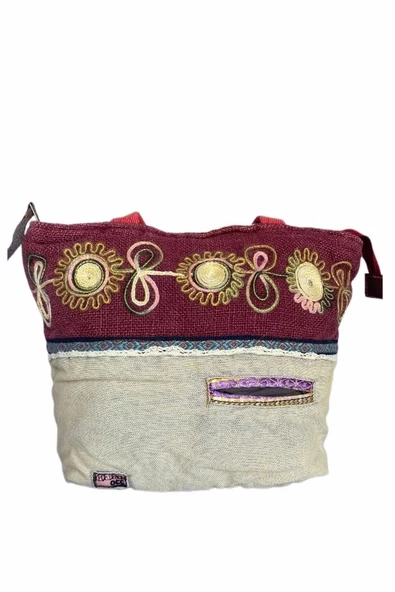 old cotton cargo  4005 Patchwork Omuz Çantası ürün görseli 1