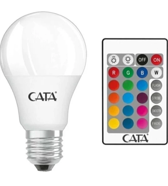 CATA E-27 9w Duya Takılabilen Uzaktan Kumandalı RGB Led Ampul ürün görseli 1