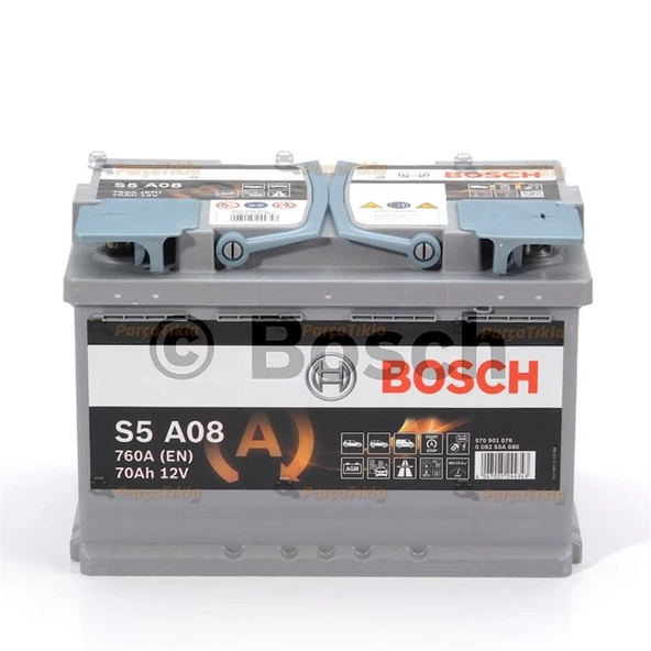 BOSCH 12V 70 AH AGM START &STOP AKÜ ürün görseli 1