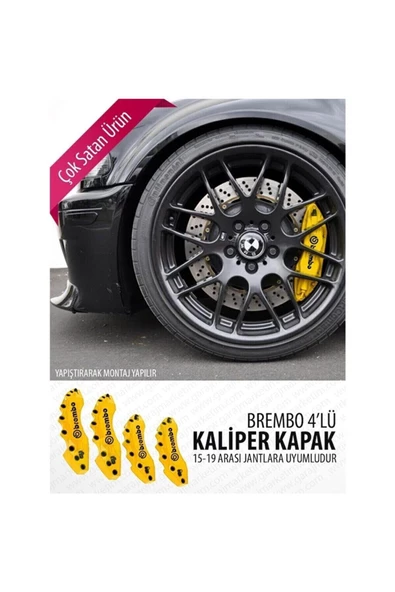 GÜRHAN SHOP Daewoo Rager  Uyumlu SARI Kaliper Kapağı 4lü Yağ Hortumlu ürün görseli 1