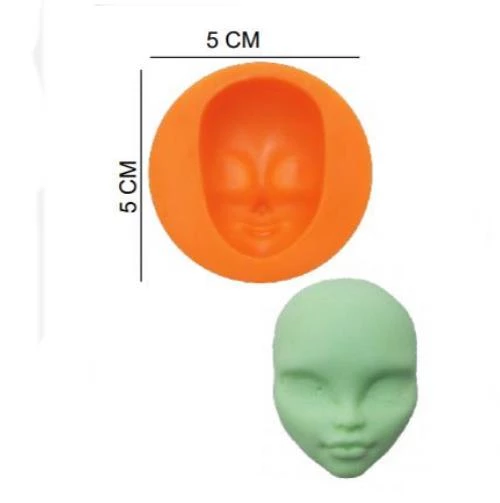 ŞEKER HAMUR KALIBI SİLİKON KADIN YÜZÜ 5*5 CM ürün görseli 1
