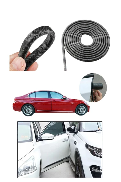 XMOD Araç Kapı Koruma Çizilme Çarpma Önleyici Yeni Nesil Fitil 5 Metre Siyah ürün görseli 1