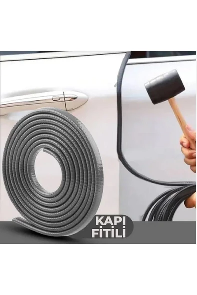 TRENDLIFEOTO Oto Araç Kapı Koruma Fitili Parlak Gri Renk Çarpma Çizilme Önleyici Fitil ürün görseli 1