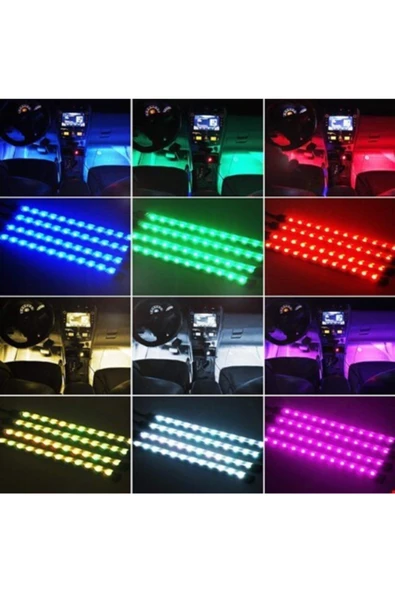 TEAMCAR 9 Ledlioto Içi Ayak Altı Led Işık Sese Duyarlı 17 Renk ürün görseli 1