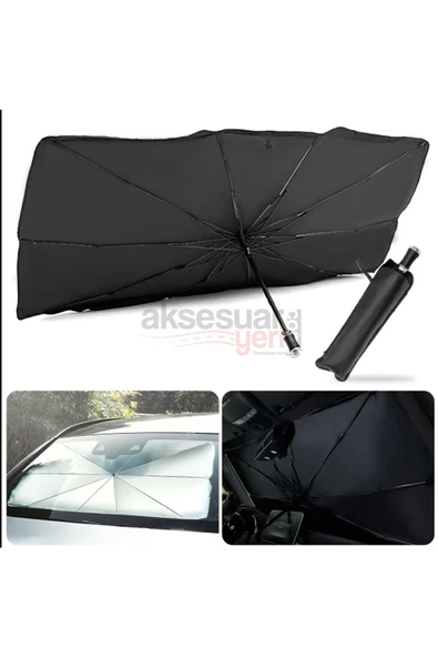 carlone Araç Ön Cam Güneşlik Oto Şemsiye Güneşlik Işın Koruyucu 130x75cm ürün görseli 1