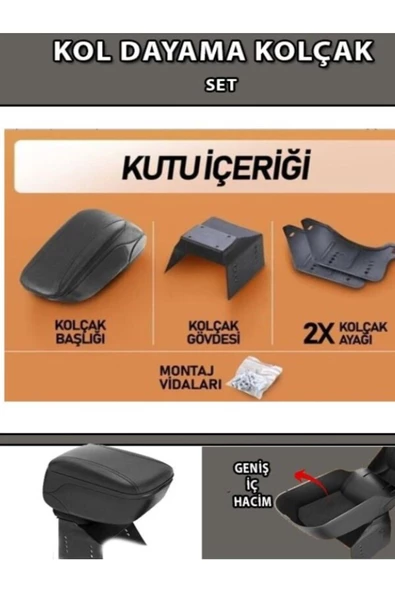 Mugen Her Araca Uyumlu Universal Kol Dayama Kolçak ürün görseli 1