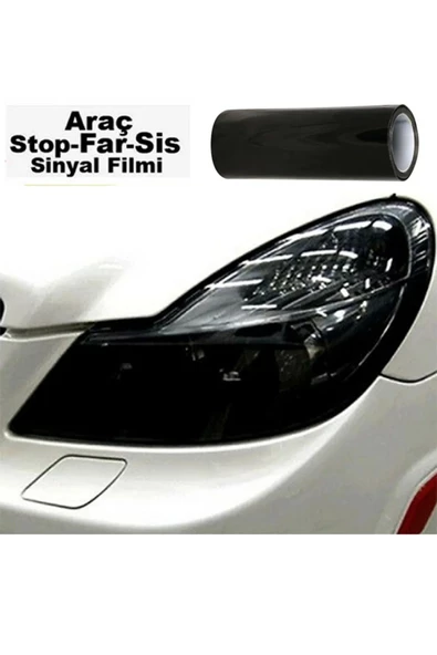 Tiger Marketing Siyah Far Stop Filmi Folyos u Kaplama Şeffaf Dayanıklı Kaliteli 5 Metre ürün görseli 1