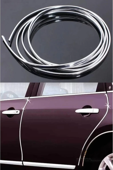 Tiger Marketing Yapışkanlı Nikelaj Şerit Bant Çıta 5mm 7 Metre Krom ürün görseli 1