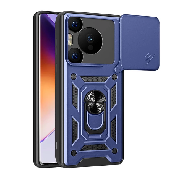 Huawei Pura 70 Pro 5G Kılıf Magnetik Standlı Kamera Korumalı Sürgülü Vega Kapak ürün görseli 1