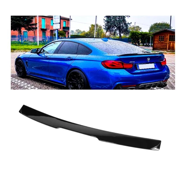 Bmw F36 M4 Cam üstü PianoBlack Spoiler ürün görseli 1