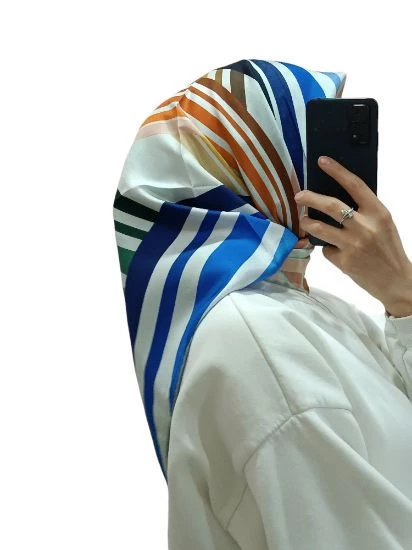 LEVİDOR İ-0528 TWİLL İPEK EŞARP - Resim 8