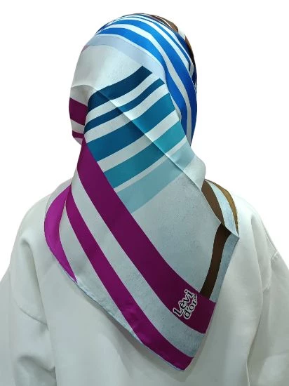 LEVİDOR İ-0528 TWİLL İPEK EŞARP - Resim 6