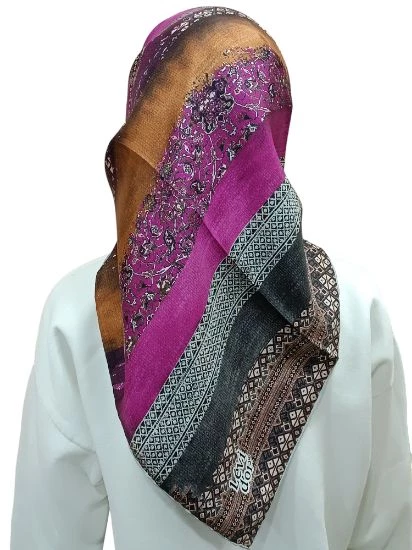 LEVİDOR İ- 3830 TWİLL İPEK EŞARP - Resim 6