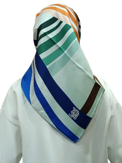 LEVİDOR İ-0528 TWİLL İPEK EŞARP - Resim 9