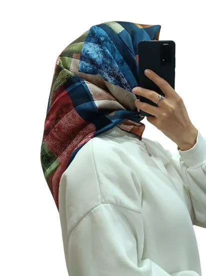 LEVİDOR İ-3369 TWİLL İPEK EŞARP - Resim 5
