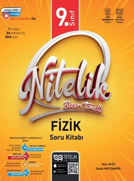 Nitelik Yayınları 9. Sınıf Fizik Nitelik Beceri Temelli Soru Kitabı ürün görseli 1