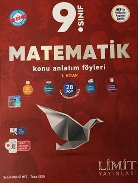 Limit Yayınları 9. Sınıf Matematik Konu Anlatım Föyleri 1. Kitap ürün görseli 1