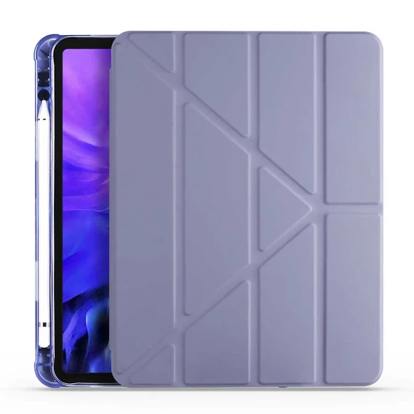 Apple iPad Air 11 2024 Kılıf Tri Folding Kalem Bölmeli Standlı Kılıf ürün görseli 1