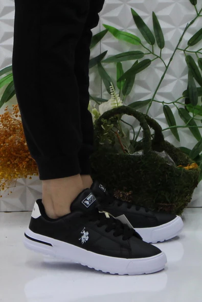 U.S. Polo Assn. Mango Wmn Siyah Beyaz Orijinal Ürün Sneaker Kadın Ayakkabı ürün görseli 1
