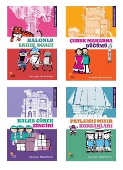 Abur Cubur Peşinde Set 4 Kitap (Çubuk Makarna Düğümü + Balonlu Sakız Ağacı + Halka Çörek Zinciri + Patlamış Mısır Korsanları) ürün görseli 1