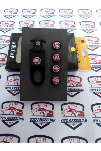 VTR AKSESUAR Fiat Logolu Anahtarlıklı Sibop Kapağı ürün görseli 1